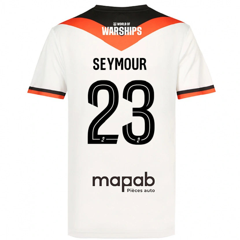Danxen Kvinnor Brice Seymour #23 Vit Bortatröja Matchtröjor 2024/25 Tröjor T-Tröja