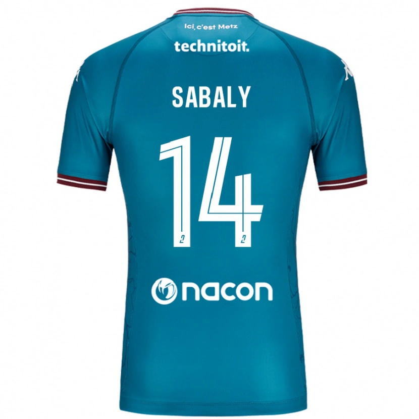 Danxen Kvinnor Cheikh Sabaly #14 Bleu Bensin Bortatröja Matchtröjor 2024/25 Tröjor T-Tröja