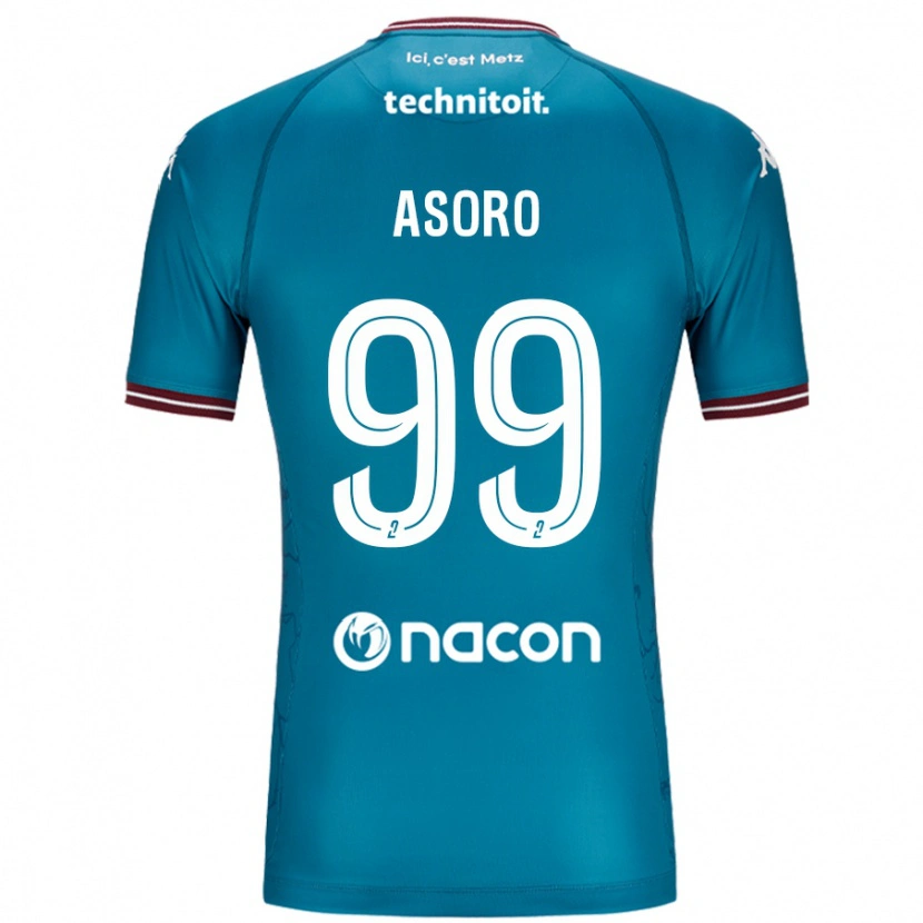 Danxen Kvinnor Joel Asoro #99 Bleu Bensin Bortatröja Matchtröjor 2024/25 Tröjor T-Tröja