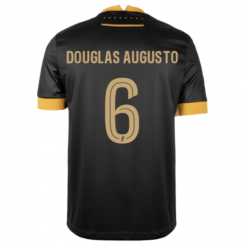 Danxen Kvinnor Douglas Augusto #6 Svart Brun Bortatröja Matchtröjor 2024/25 Tröjor T-Tröja