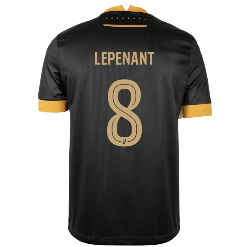 Danxen Kvinnor Johann Lepenant #8 Svart Brun Bortatröja Matchtröjor 2024/25 Tröjor T-Tröja