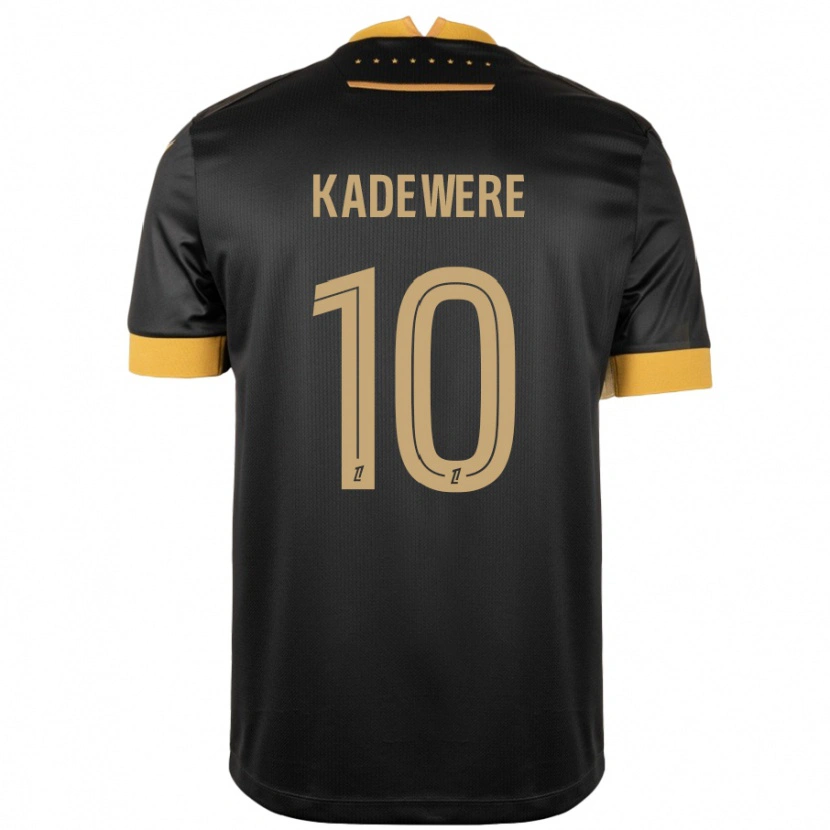 Danxen Kvinnor Tino Kadewere #10 Svart Brun Bortatröja Matchtröjor 2024/25 Tröjor T-Tröja