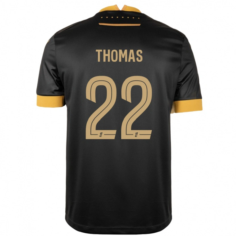 Danxen Kvinnor Sorba Thomas #22 Svart Brun Bortatröja Matchtröjor 2024/25 Tröjor T-Tröja