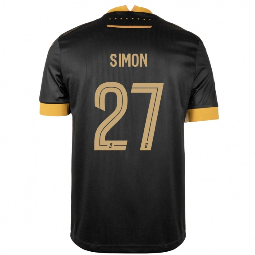 Danxen Kvinnor Moses Simon #27 Svart Brun Bortatröja Matchtröjor 2024/25 Tröjor T-Tröja