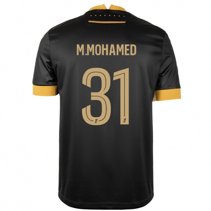Danxen Kvinnor Mostafa Mohamed #31 Svart Brun Bortatröja Matchtröjor 2024/25 Tröjor T-Tröja