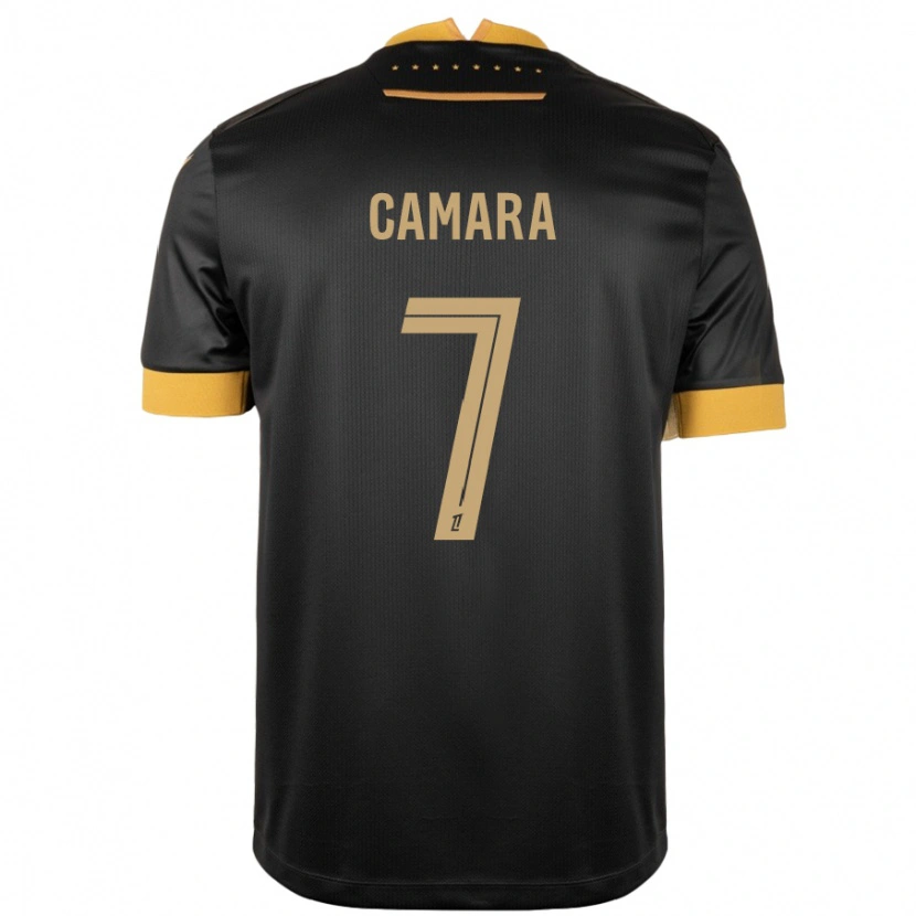 Danxen Kvinnor Mohamed Camara #7 Svart Brun Bortatröja Matchtröjor 2024/25 Tröjor T-Tröja