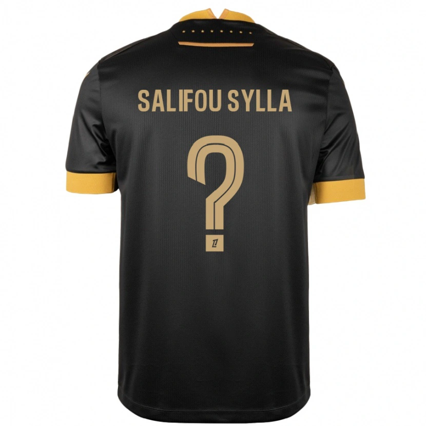 Danxen Kvinnor Salifou Sylla #0 Svart Brun Bortatröja Matchtröjor 2024/25 Tröjor T-Tröja