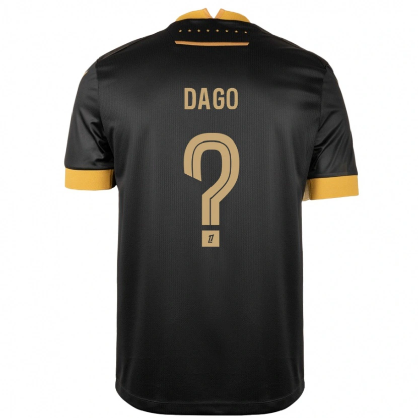Danxen Kvinnor Joshua Dago #0 Svart Brun Bortatröja Matchtröjor 2024/25 Tröjor T-Tröja