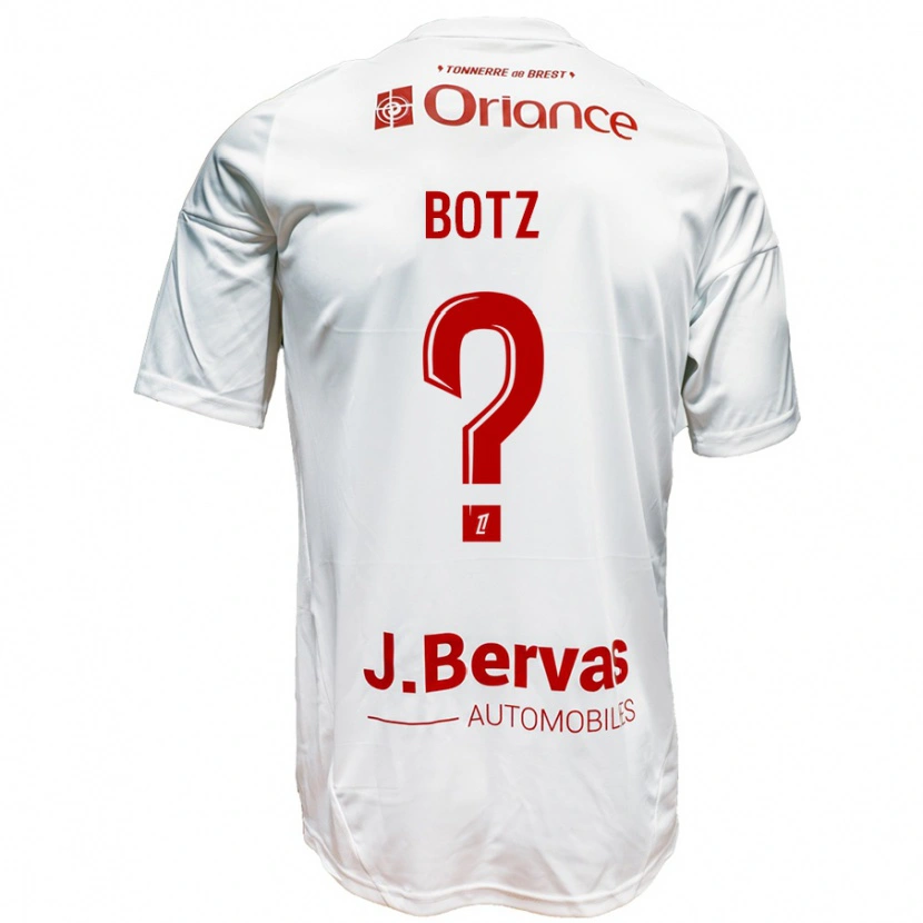 Danxen Kvinnor Léo Botz #0 Vit Röd Bortatröja Matchtröjor 2024/25 Tröjor T-Tröja