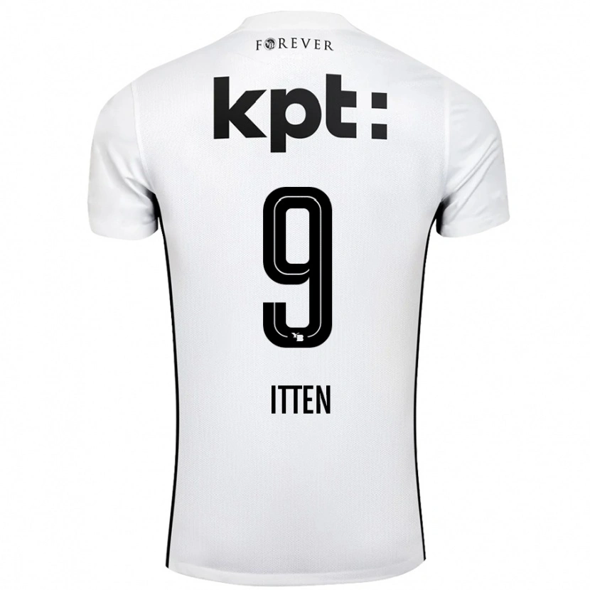 Danxen Kvinnor Cedric Itten #9 Vit Svart Bortatröja Matchtröjor 2024/25 Tröjor T-Tröja