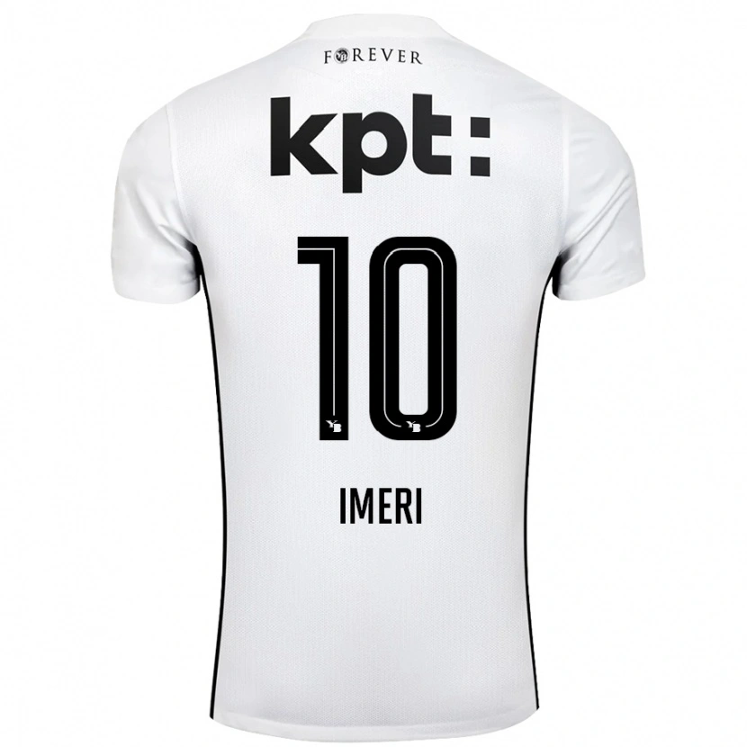 Danxen Kvinnor Kastriot Imeri #10 Vit Svart Bortatröja Matchtröjor 2024/25 Tröjor T-Tröja