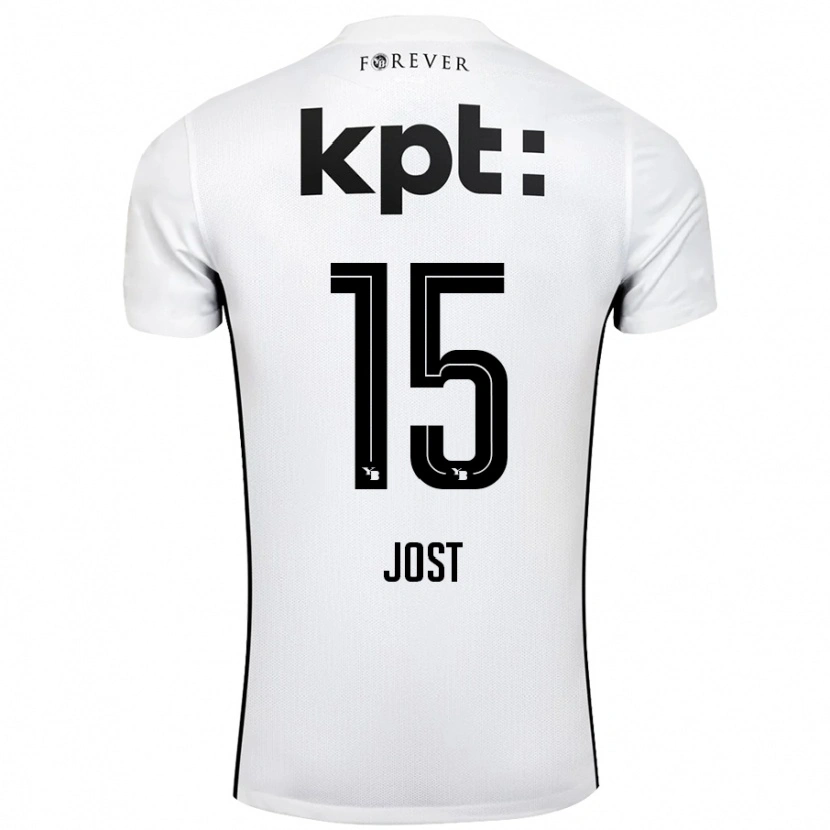 Danxen Kvinnor Tristan Jost #15 Vit Svart Bortatröja Matchtröjor 2024/25 Tröjor T-Tröja
