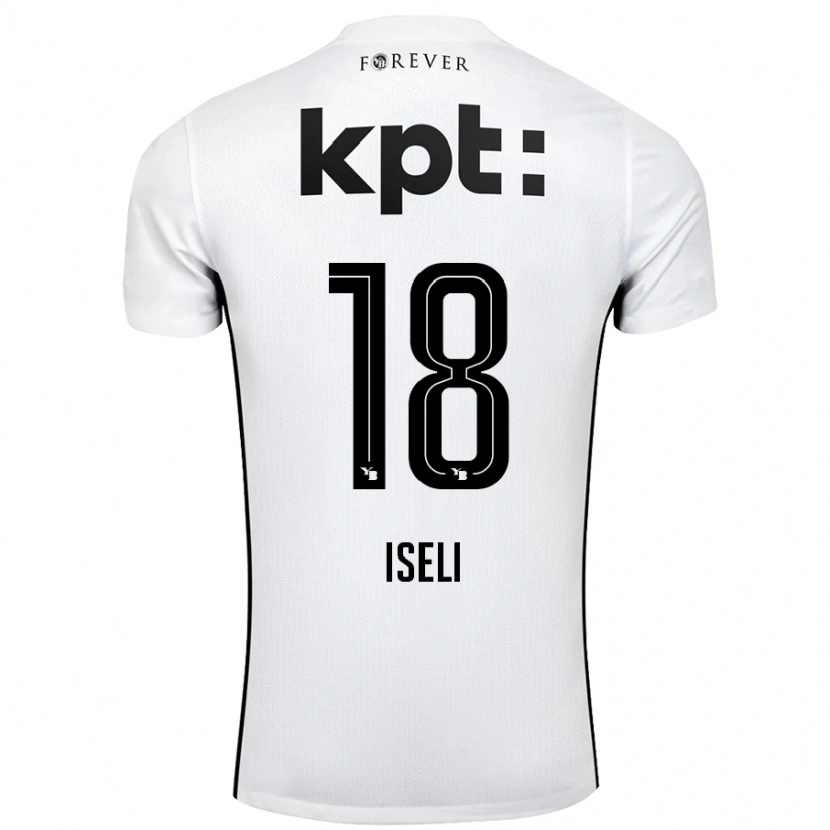 Danxen Kvinnor Marco Iseli #18 Vit Svart Bortatröja Matchtröjor 2024/25 Tröjor T-Tröja