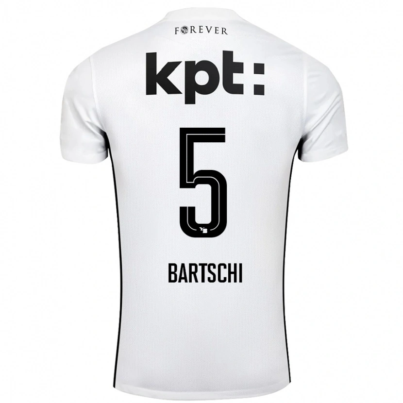 Danxen Kvinnor Lorena Bärtschi #5 Vit Svart Bortatröja Matchtröjor 2024/25 Tröjor T-Tröja