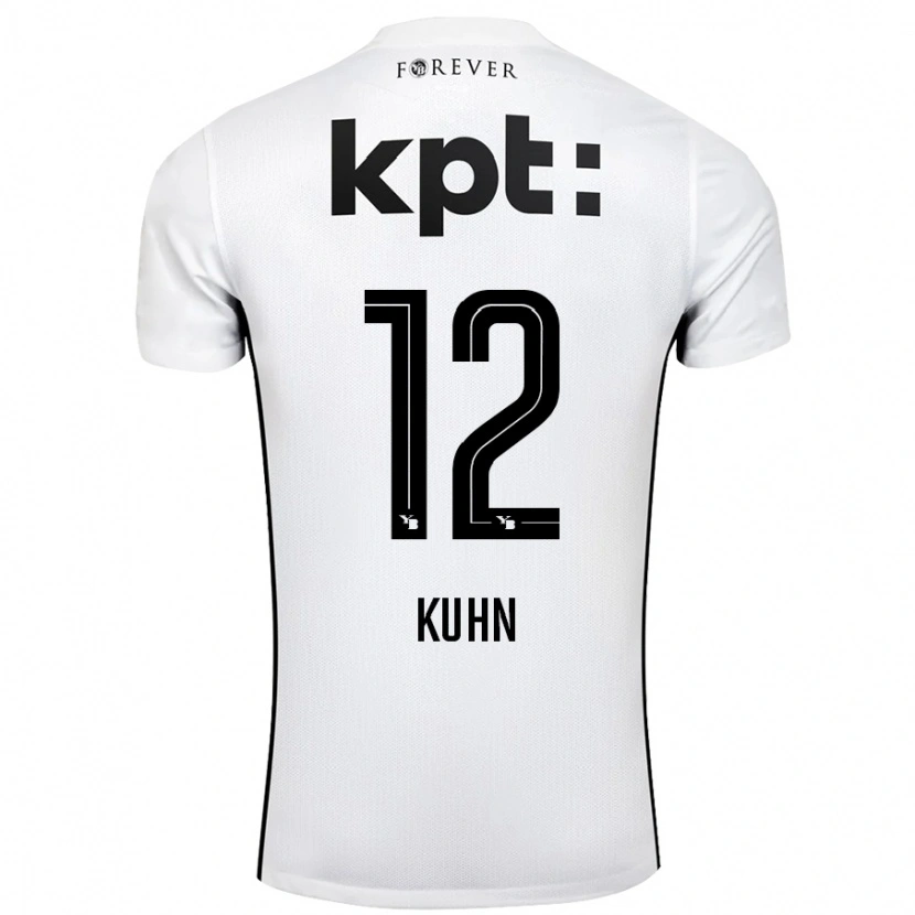 Danxen Kvinnor Athena Kühn #12 Vit Svart Bortatröja Matchtröjor 2024/25 Tröjor T-Tröja