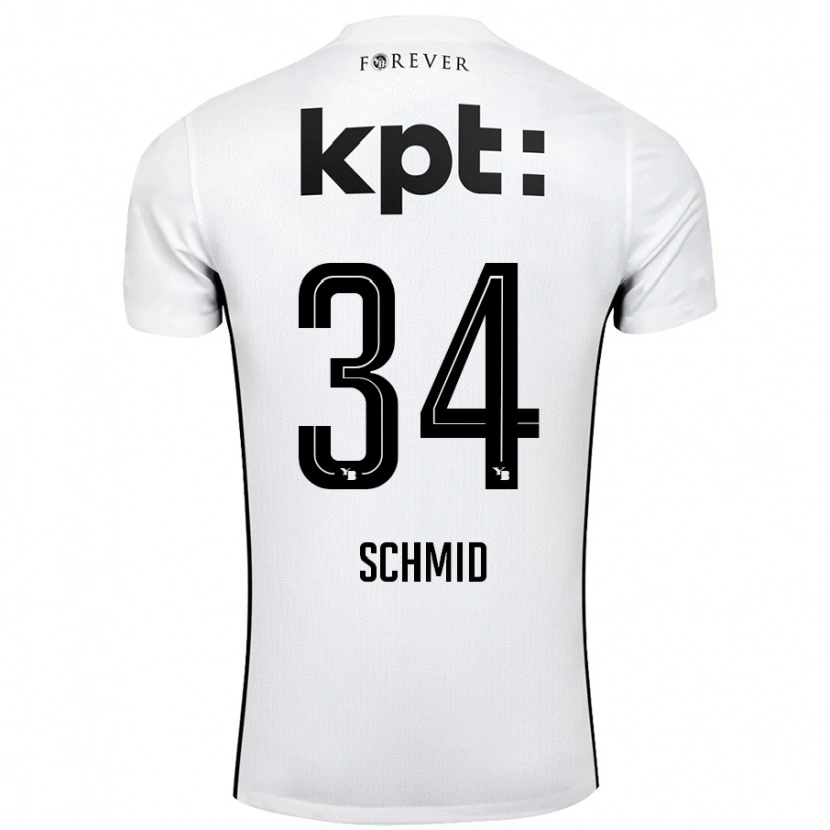 Danxen Kvinnor Céline Schmid #34 Vit Svart Bortatröja Matchtröjor 2024/25 Tröjor T-Tröja