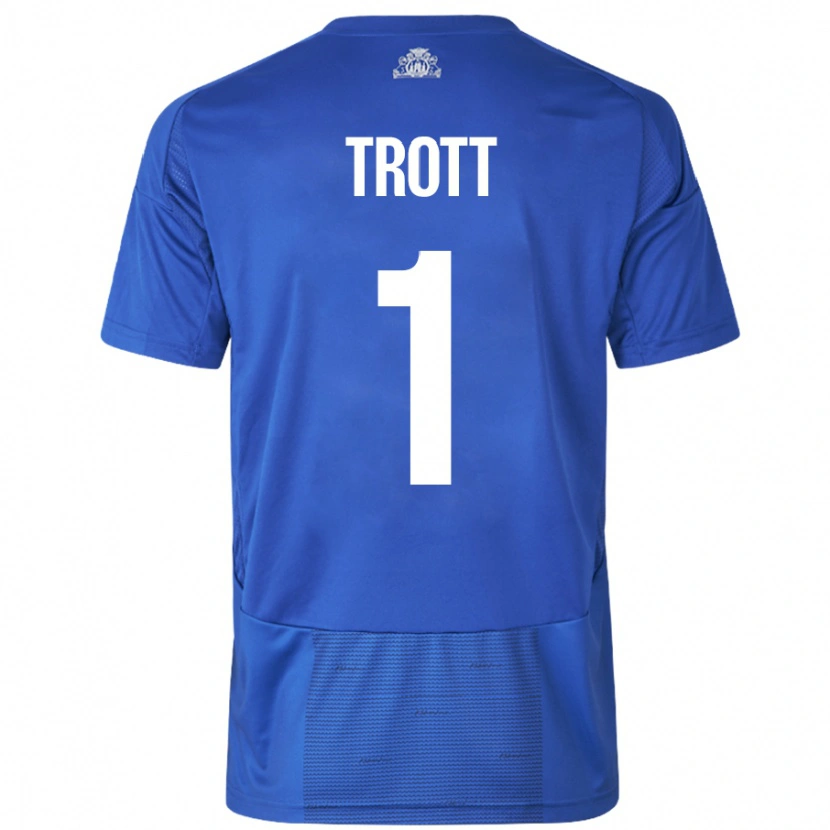 Danxen Kvinnor Nathan Trott #1 Vit Blå Bortatröja Matchtröjor 2024/25 Tröjor T-Tröja