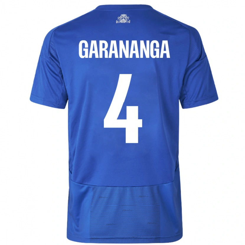 Danxen Kvinnor Munashe Garananga #4 Vit Blå Bortatröja Matchtröjor 2024/25 Tröjor T-Tröja
