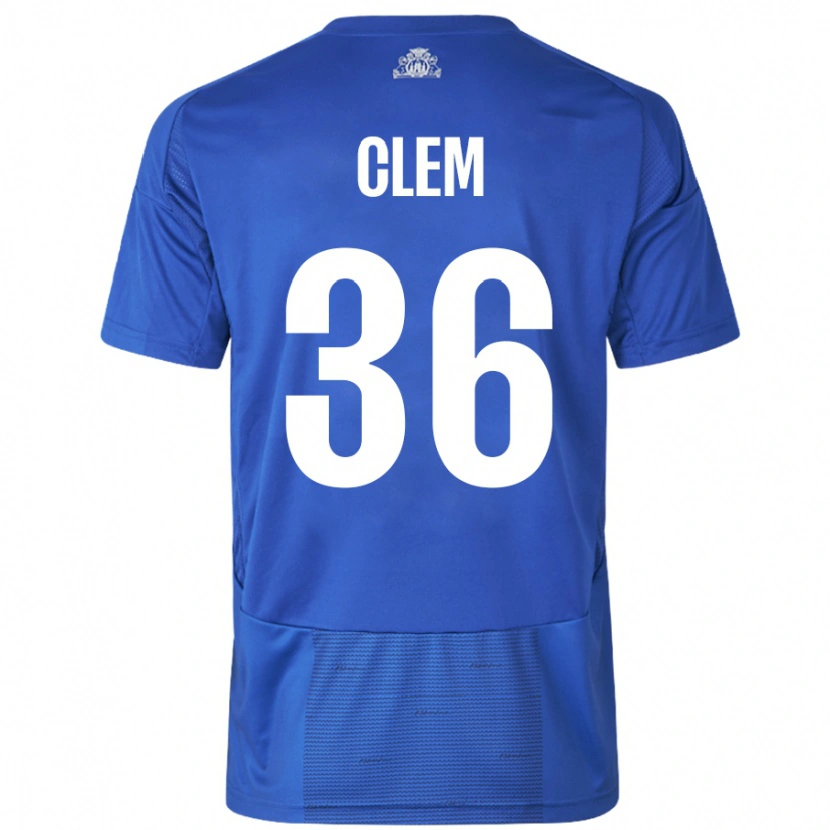 Danxen Kvinnor William Clem #36 Vit Blå Bortatröja Matchtröjor 2024/25 Tröjor T-Tröja