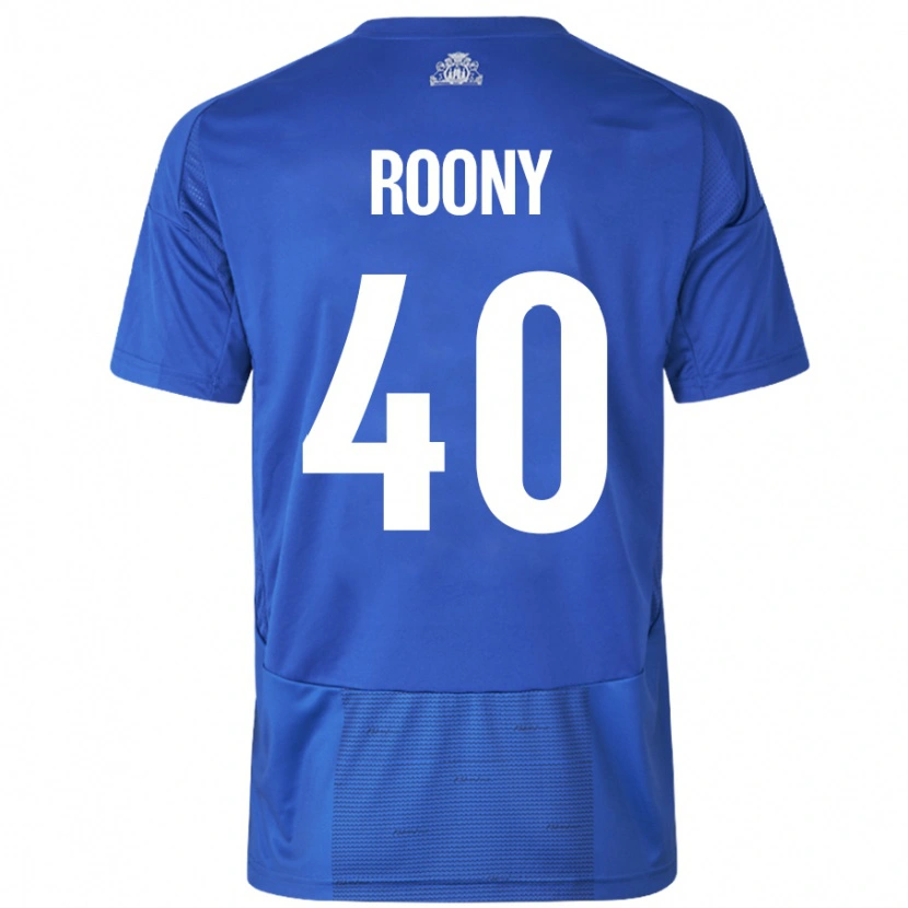 Danxen Kvinnor Roony Bardghji #40 Vit Blå Bortatröja Matchtröjor 2024/25 Tröjor T-Tröja