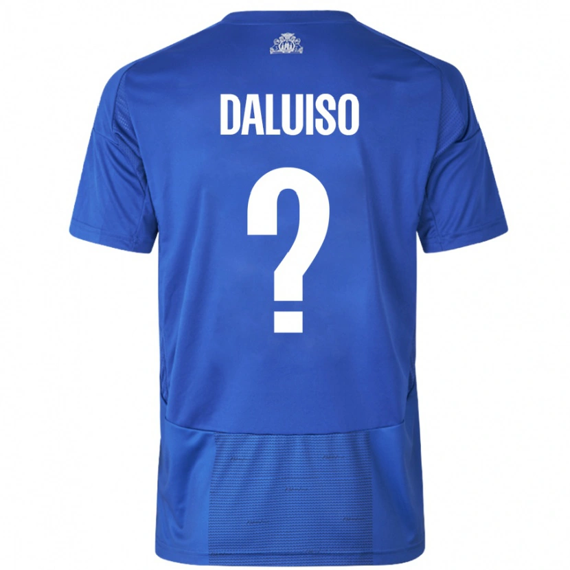 Danxen Kvinnor Christoffer Daluiso #0 Vit Blå Bortatröja Matchtröjor 2024/25 Tröjor T-Tröja
