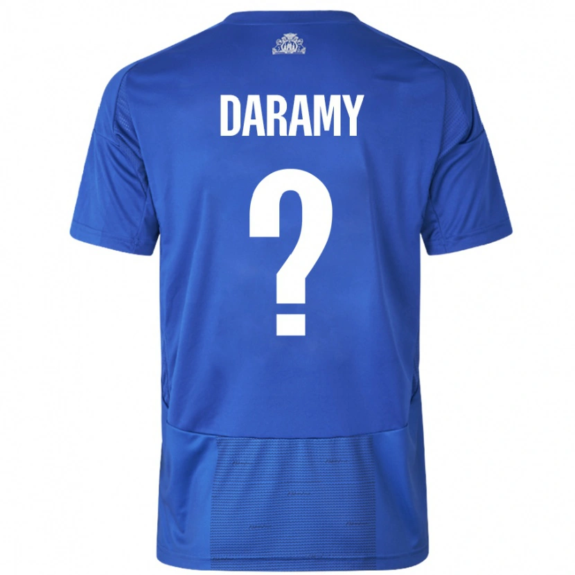 Danxen Kvinnor Abdul Daramy #0 Vit Blå Bortatröja Matchtröjor 2024/25 Tröjor T-Tröja
