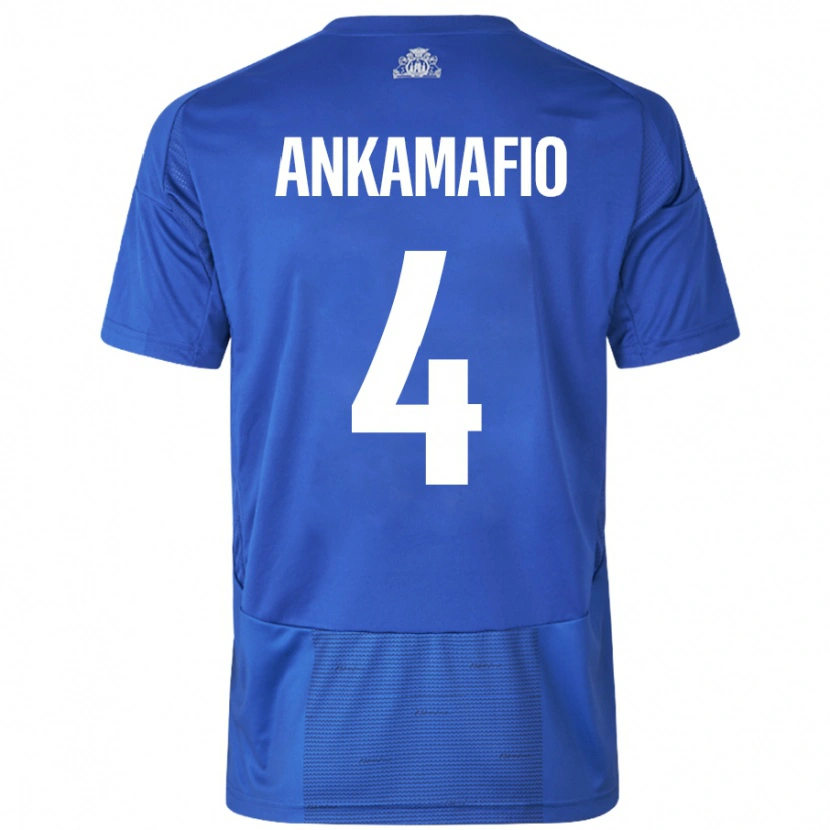 Danxen Kvinnor Graham Ankamafio #4 Vit Blå Bortatröja Matchtröjor 2024/25 Tröjor T-Tröja