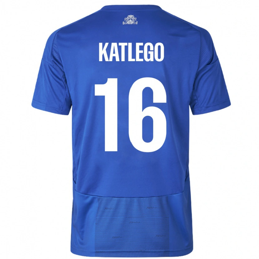Danxen Kvinnor David Katlego #16 Vit Blå Bortatröja Matchtröjor 2024/25 Tröjor T-Tröja