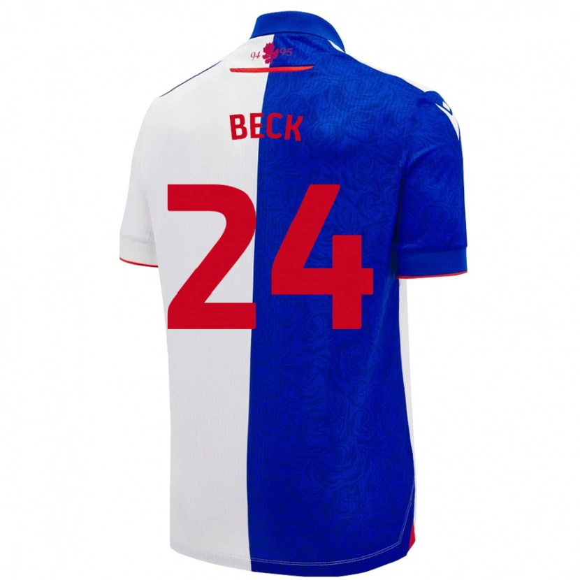 Danxen Barn Owen Beck #24 Himmelsblå Vit Hemmatröja Matchtröjor 2024/25 Tröjor T-Tröja