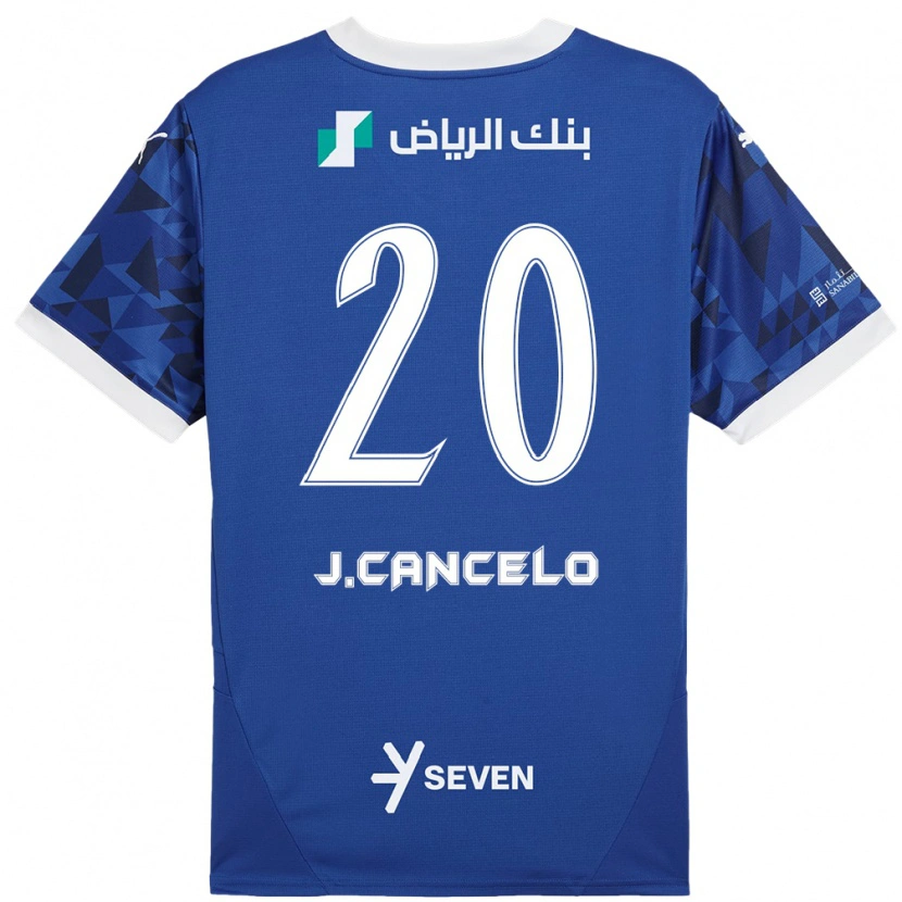 Danxen Barn João Cancelo #20 Mörkblå Vit Hemmatröja Matchtröjor 2024/25 Tröjor T-Tröja