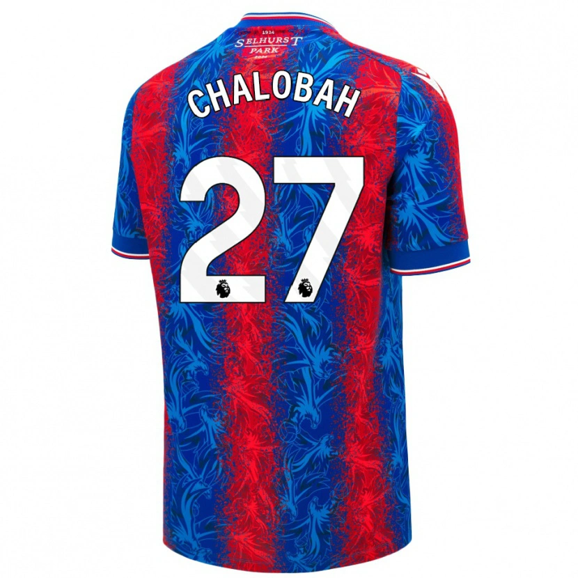 Danxen Barn Trevoh Chalobah #27 Röda Blå Ränder Hemmatröja Matchtröjor 2024/25 Tröjor T-Tröja