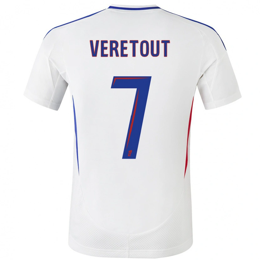 Danxen Barn Jordan Veretout #7 Vit Blå Hemmatröja Matchtröjor 2024/25 Tröjor T-Tröja