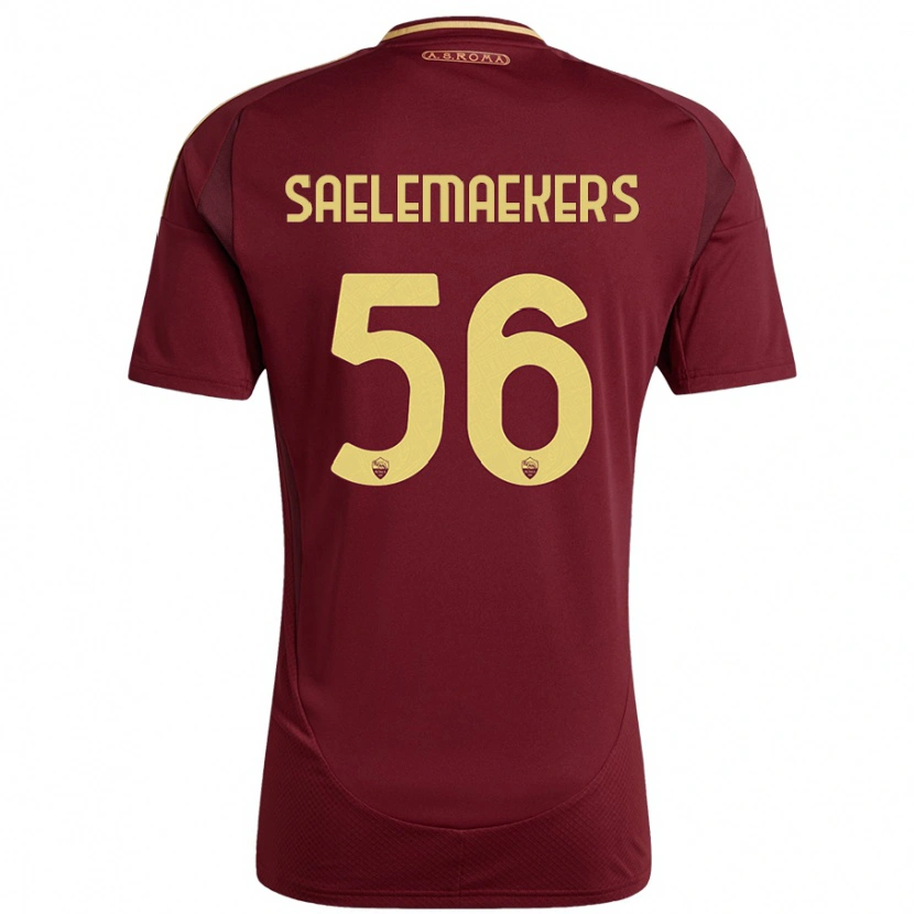 Danxen Barn Alexis Saelemaekers #56 Rött Brunt Guld Hemmatröja Matchtröjor 2024/25 Tröjor T-Tröja