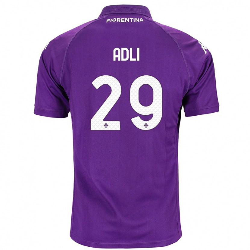 Danxen Barn Yacine Adli #29 Purpur Hemmatröja Matchtröjor 2024/25 Tröjor T-Tröja