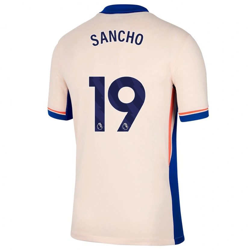 Danxen Barn Jadon Sancho #19 Ljus Beige Bortatröja Matchtröjor 2024/25 Tröjor T-Tröja