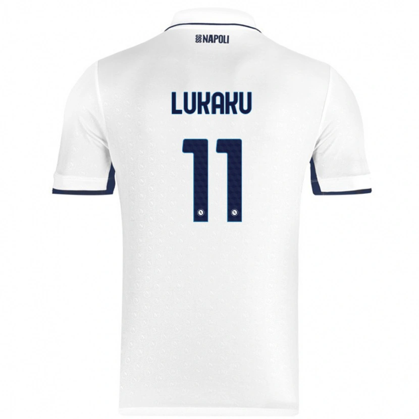 Danxen Barn Romelu Lukaku #11 Vit Kungsblå Bortatröja Matchtröjor 2024/25 Tröjor T-Tröja