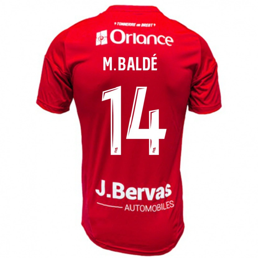 Danxen Barn Mama Baldé #14 Röd Vit Hemmatröja Matchtröjor 2024/25 Tröjor T-Tröja