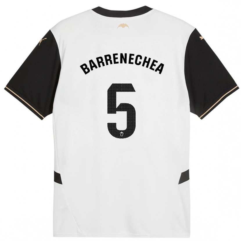 Danxen Barn Enzo Barrenechea #5 Vit Svart Hemmatröja Matchtröjor 2024/25 Tröjor T-Tröja