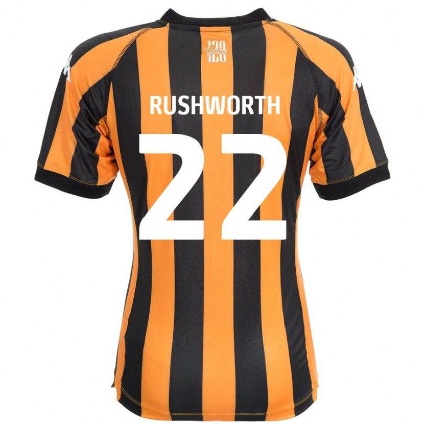 Danxen Barn Carl Rushworth #22 Svart Bärnsten Hemmatröja Matchtröjor 2024/25 Tröjor T-Tröja