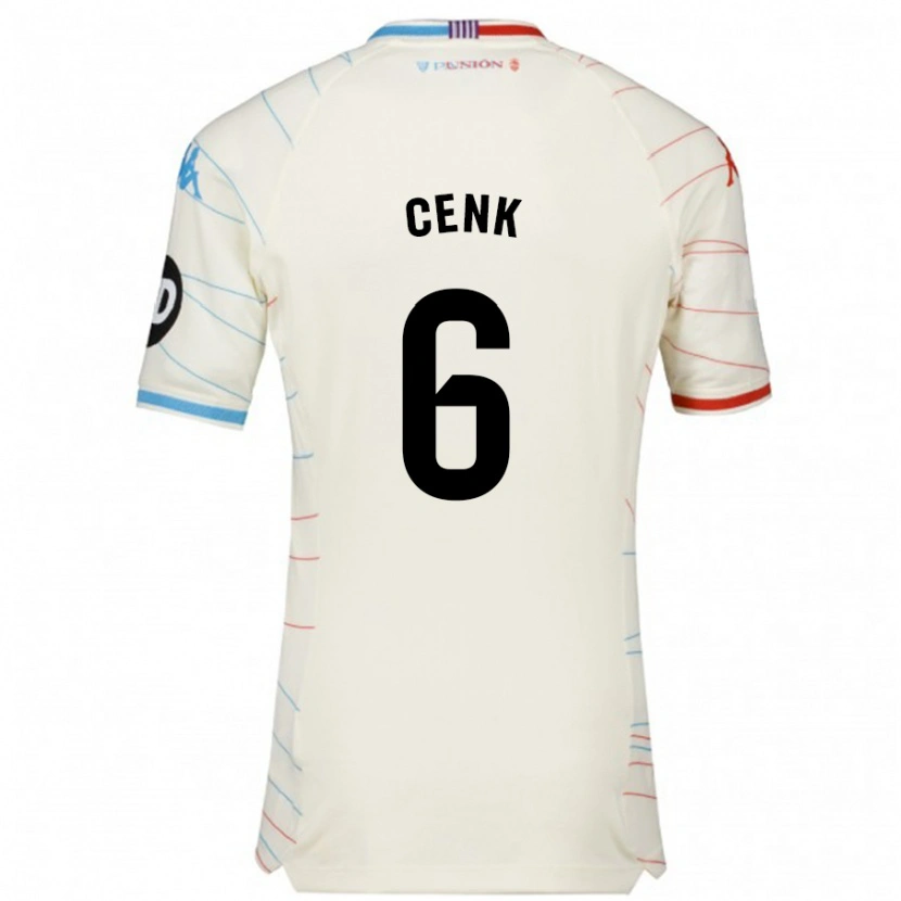 Danxen Barn Cenk Özkacar #6 Vit Röd Blå Bortatröja Matchtröjor 2024/25 Tröjor T-Tröja