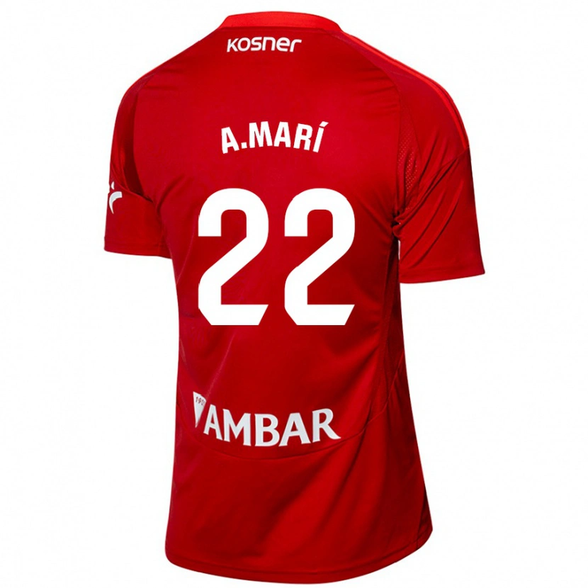 Danxen Barn Alberto Marí #22 Vit Blå Bortatröja Matchtröjor 2024/25 Tröjor T-Tröja