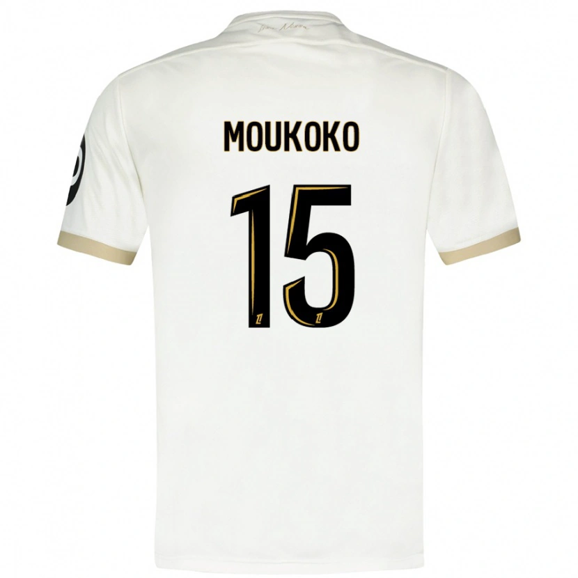 Danxen Barn Youssoufa Moukoko #15 Vitguld Bortatröja Matchtröjor 2024/25 Tröjor T-Tröja
