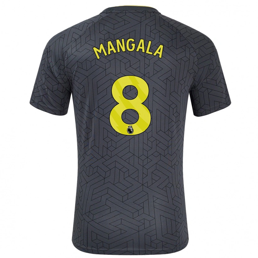 Danxen Barn Orel Mangala #8 Svart Gul Bortatröja Matchtröjor 2024/25 Tröjor T-Tröja