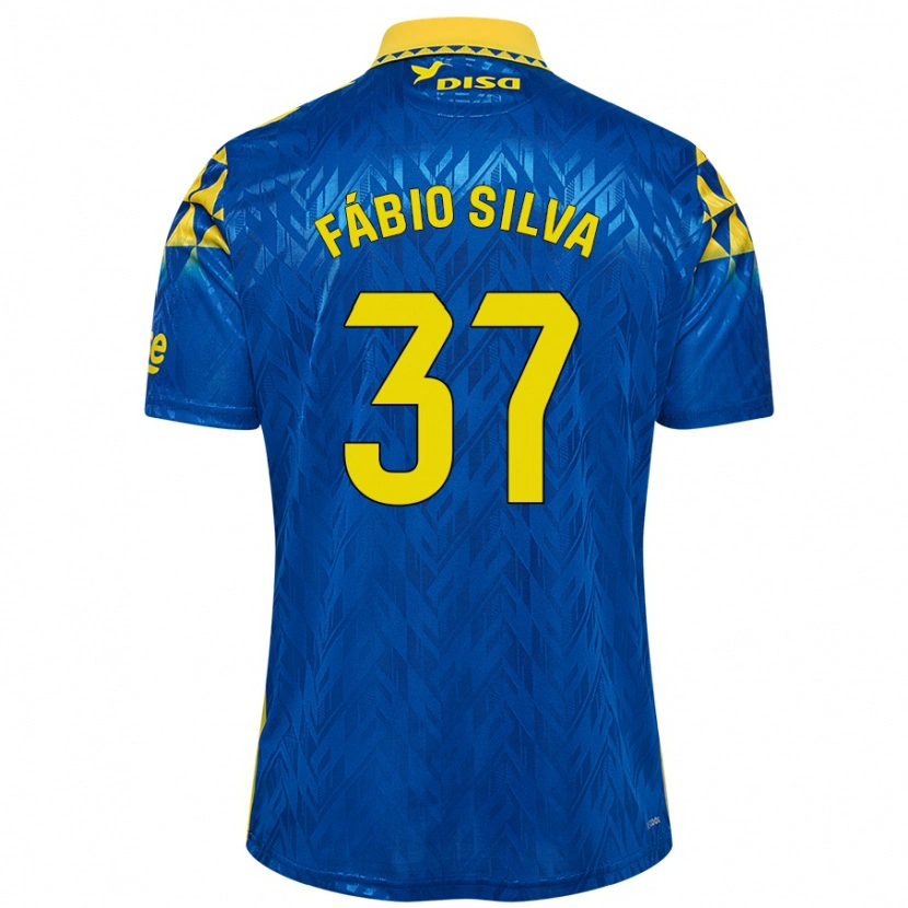 Danxen Barn Fábio Silva #37 Blå Gul Bortatröja Matchtröjor 2024/25 Tröjor T-Tröja