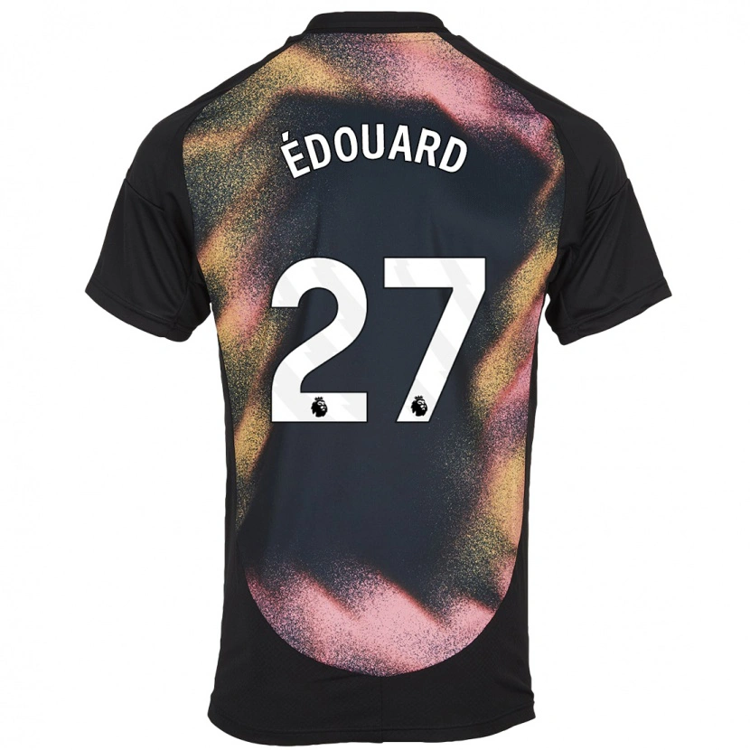 Danxen Barn Odsonne Edouard #27 Svart Vit Bortatröja Matchtröjor 2024/25 Tröjor T-Tröja
