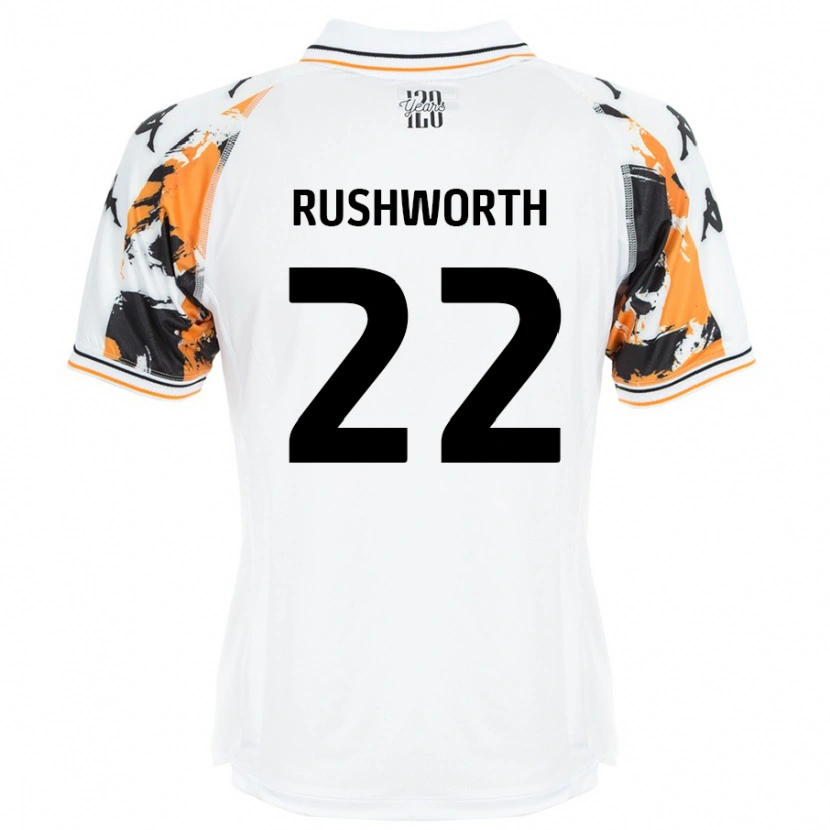Danxen Barn Carl Rushworth #22 Vit Bortatröja Matchtröjor 2024/25 Tröjor T-Tröja