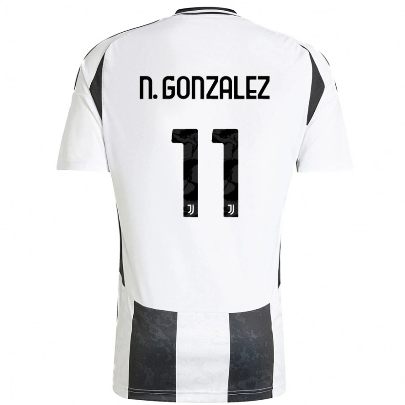 Danxen Barn Nico González #11 Vit Svart Hemmatröja Matchtröjor 2024/25 Tröjor T-Tröja