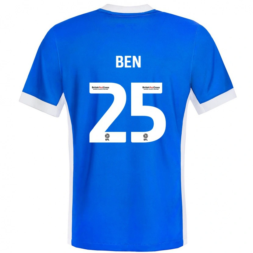Danxen Barn Ben Davies #25 Blå Vit Hemmatröja Matchtröjor 2024/25 Tröjor T-Tröja