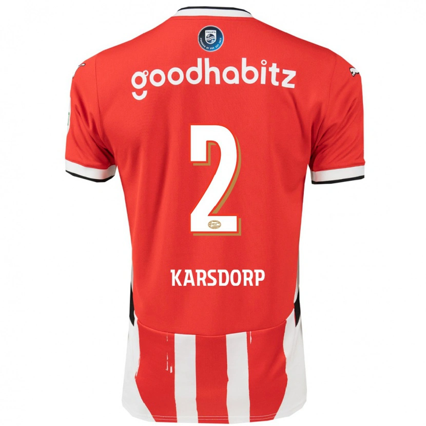 Danxen Barn Rick Karsdorp #2 Röd Vit Hemmatröja Matchtröjor 2024/25 Tröjor T-Tröja