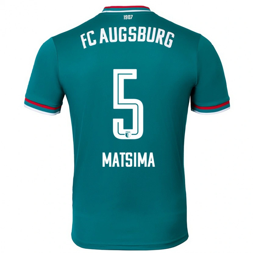 Danxen Barn Chrislain Matsima #5 Mörkgrön Bortatröja Matchtröjor 2024/25 Tröjor T-Tröja